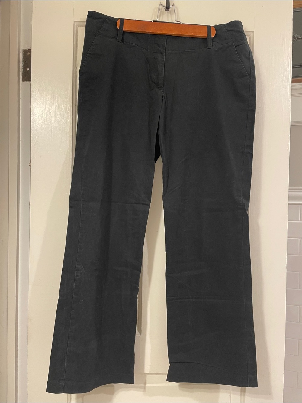 Vintage Xhilaration Classic Women's Black Straight-Leg Chinos